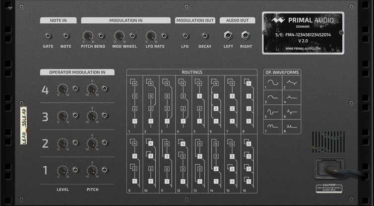 FM4 Frequency Modulation Synthesizer | Four Operator FM Synth | Shop ...