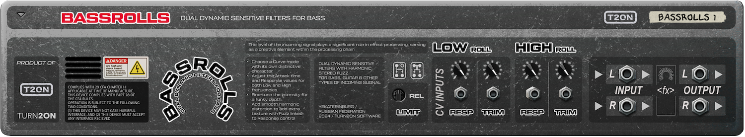 BASSROLLS / Dual Dynamic Filters for Bass [Turn2on] - ReasonTalk.com
