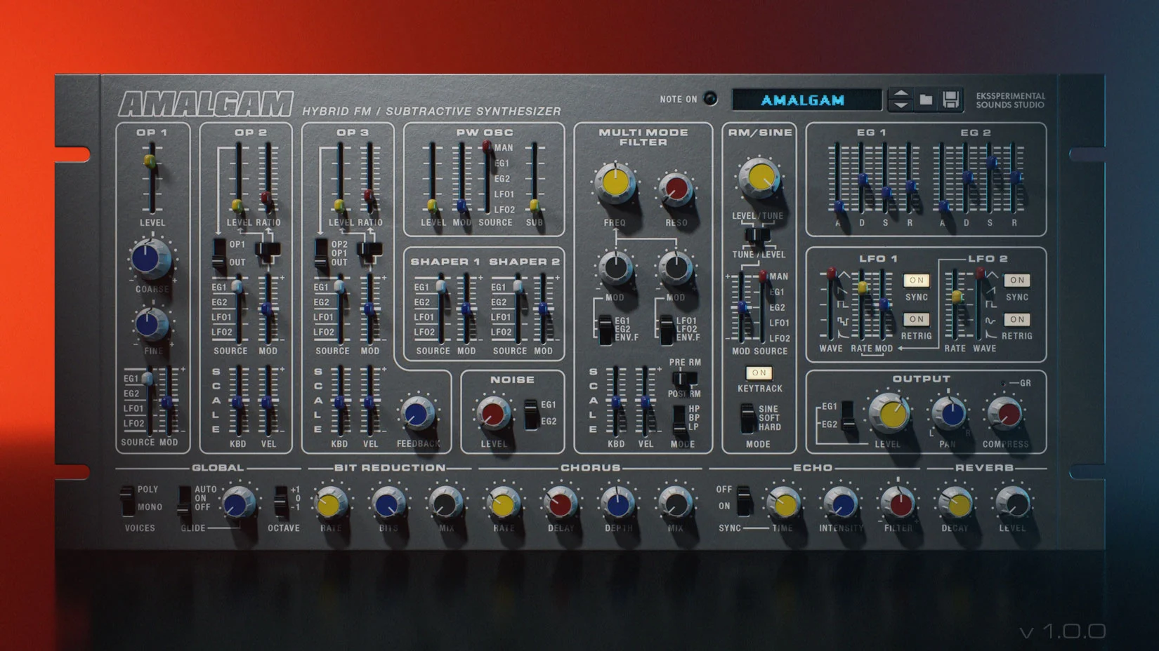 AMALGAM FM / Subtractive Synthesizer | FM / Subtractive Synth